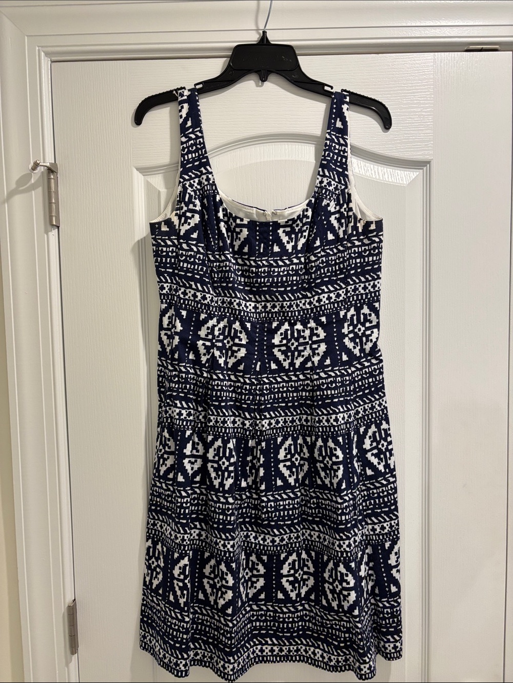 Nine West Navy & White Printed Sundress